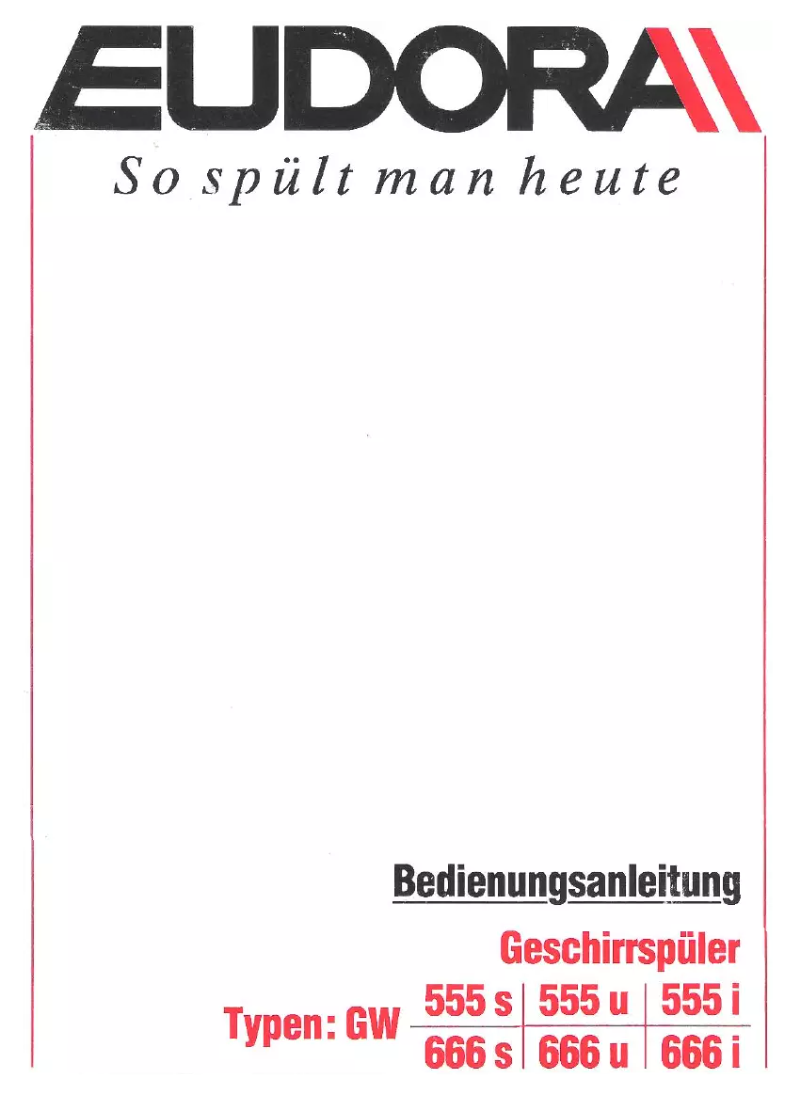 Page 1 de la notice Manuel utilisateur Eudora GS555