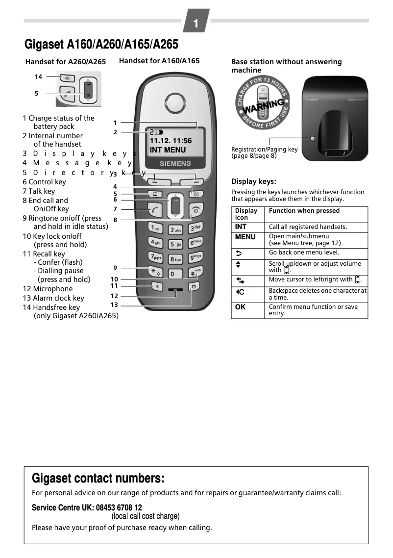 Imagen de la primera página del manual del dispositivo Gigaset A260 Duo