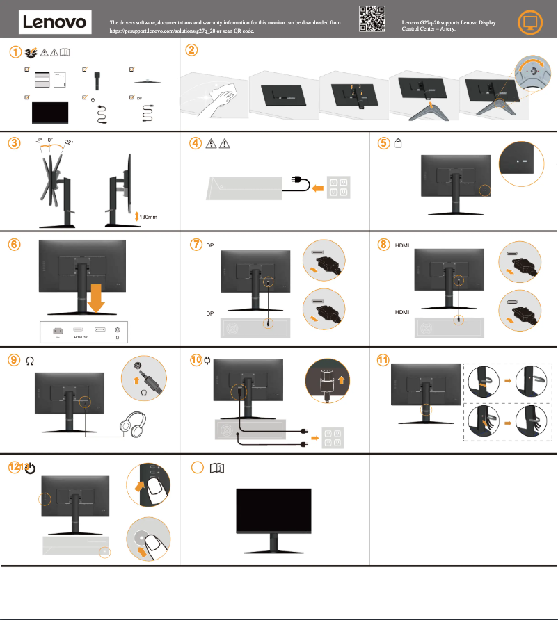 Página 1 del manual Manual de usuario Lenovo G27q-20