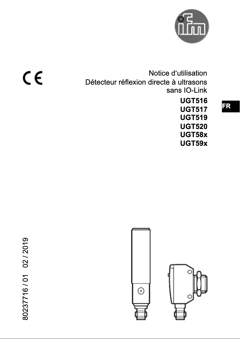 Page n°1 - Manuel utilisateur IFM UGT585