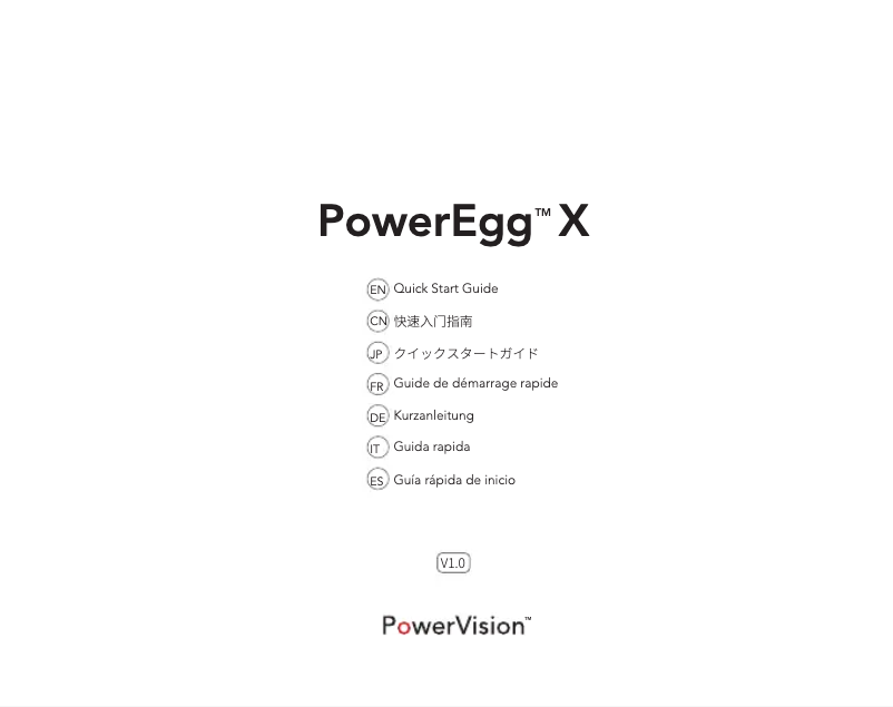 Page n°1 - Manuel utilisateur PowerVision PowerEgg X