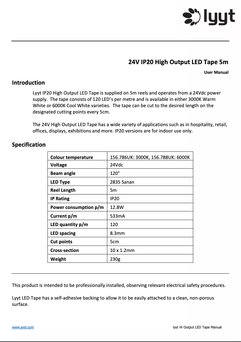Page n°1 - Manuel utilisateur LYYT AL2-C2310