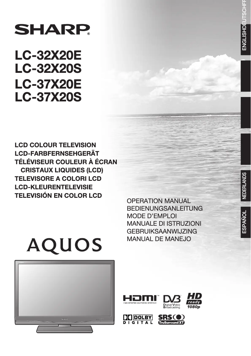 Page 1 de la notice Manuel utilisateur Sharp AQUOS LC-32X20E