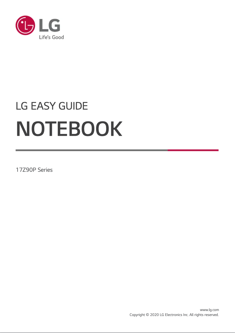 Page n°1 - Manuel utilisateur LG Gram 17Z90P-K