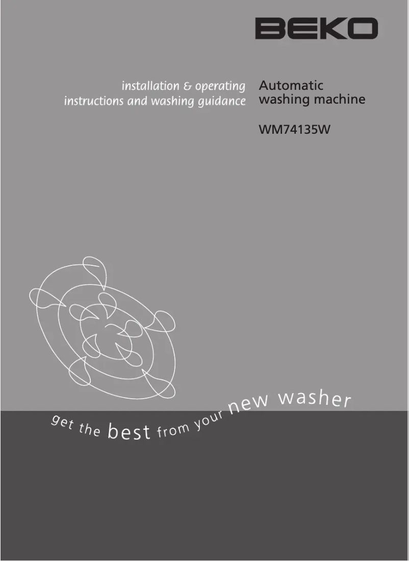 Image de la première page du manuel de l'appareil WM 74135 W