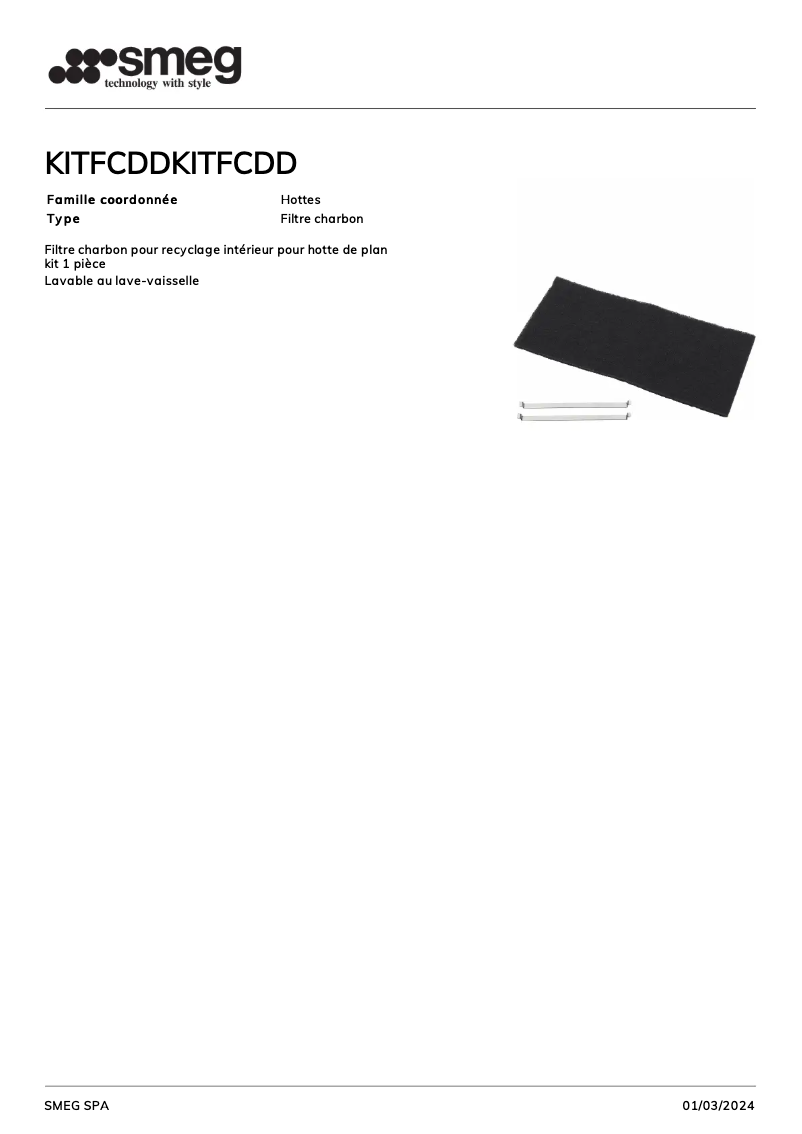 Page n°1 - Manuel utilisateur Smeg KITFCDD