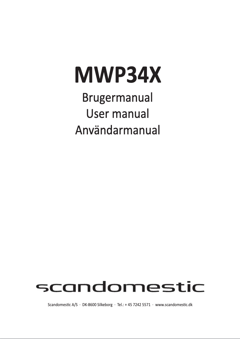 Image de la première page du manuel de l'appareil MWP34X