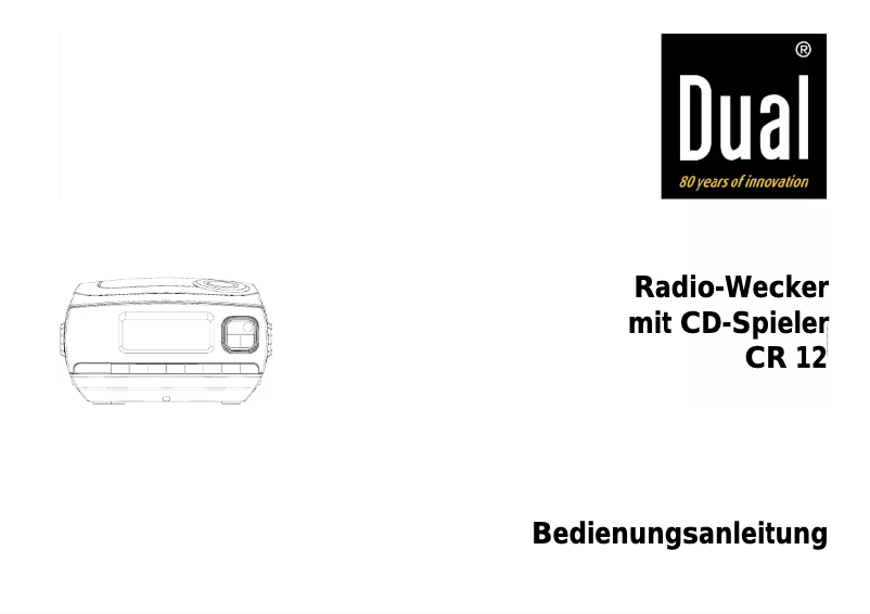 Page 1 de la notice Manuel utilisateur Dual CR12