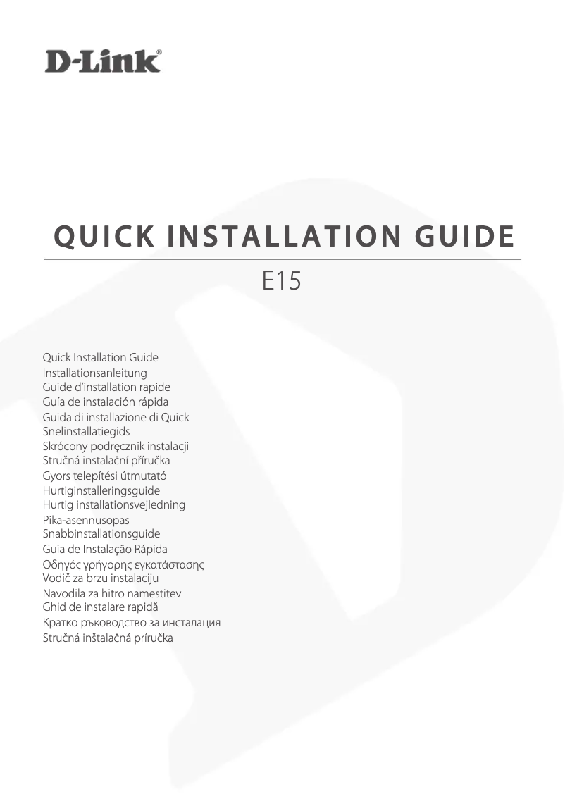 Page 1 of the manual User Manual D-Link Eagle Pro AI E15