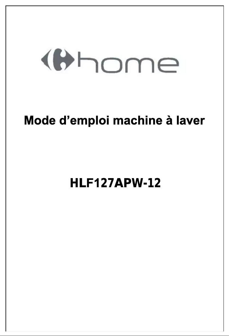 Image de la première page du manuel de l'appareil HLF127APW-12