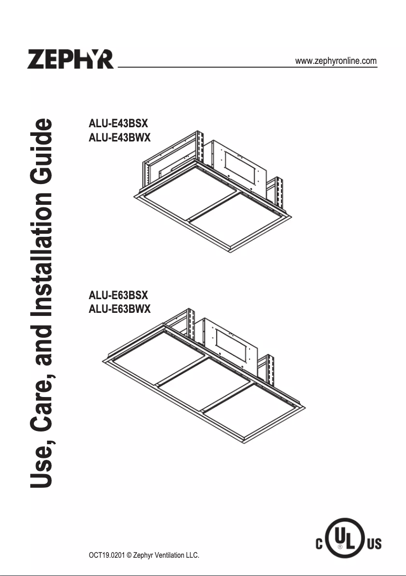 Image de la première page du manuel de l'appareil ALU-E43BWX