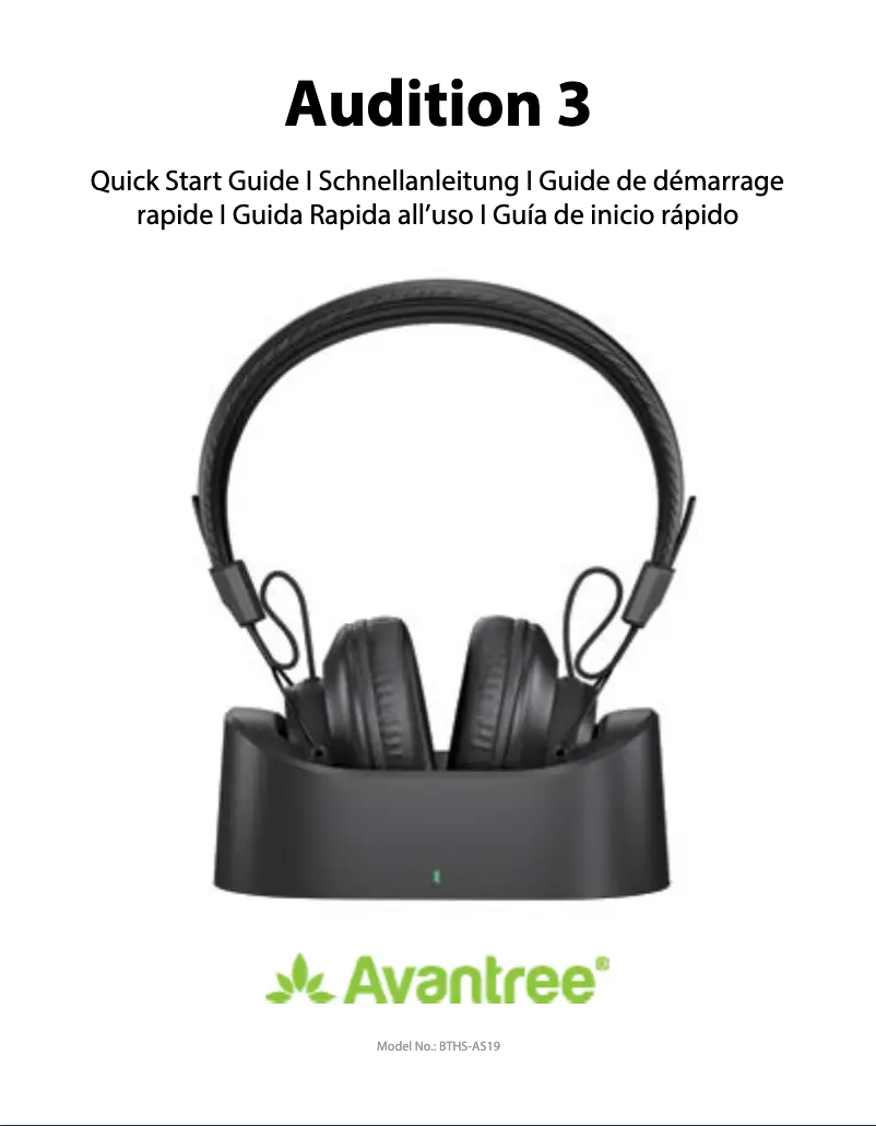 Page 1 de la notice Manuel utilisateur Avantree Audition 3