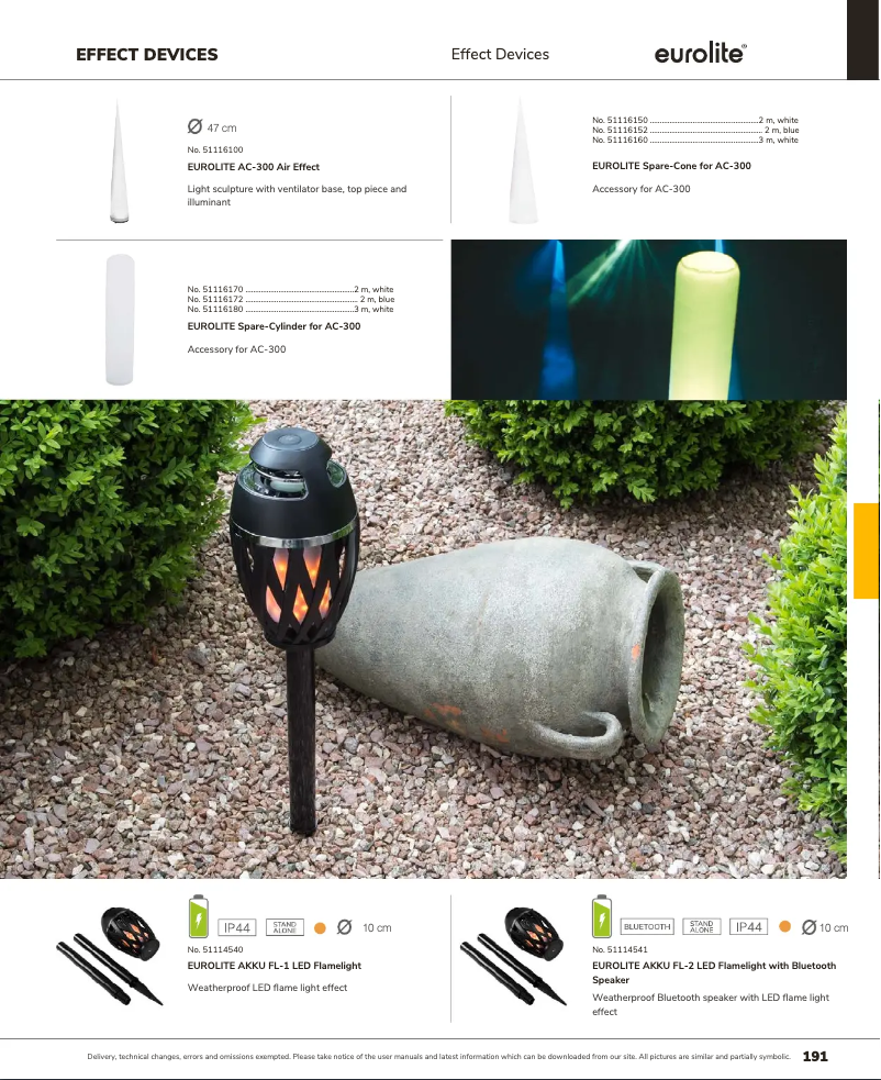 Page 1 de la notice Catalogue Eurolite AKKU FL-1