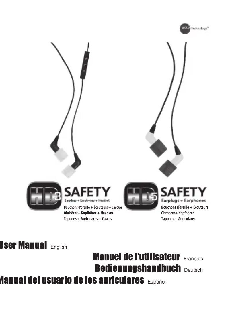 Image de la première page du manuel de l'appareil HD Safety HD-3