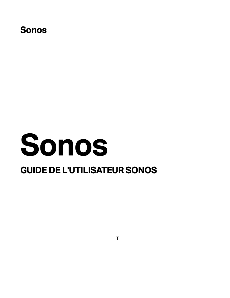 Page n°1 - Manuel utilisateur Sonos Five