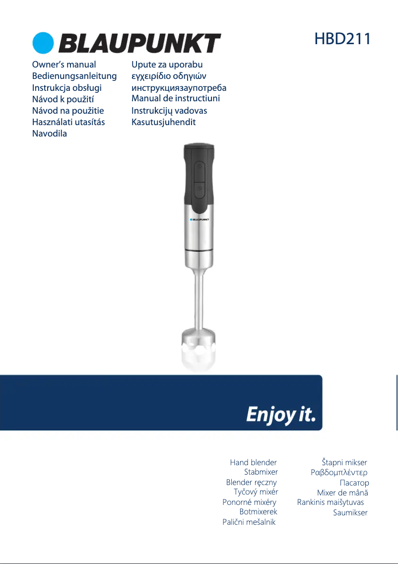 Page 1 de la notice Manuel utilisateur Blaupunkt HBD211