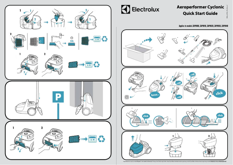 Page n°1 - Manuel utilisateur Electrolux AeroPerformer ZAP9930