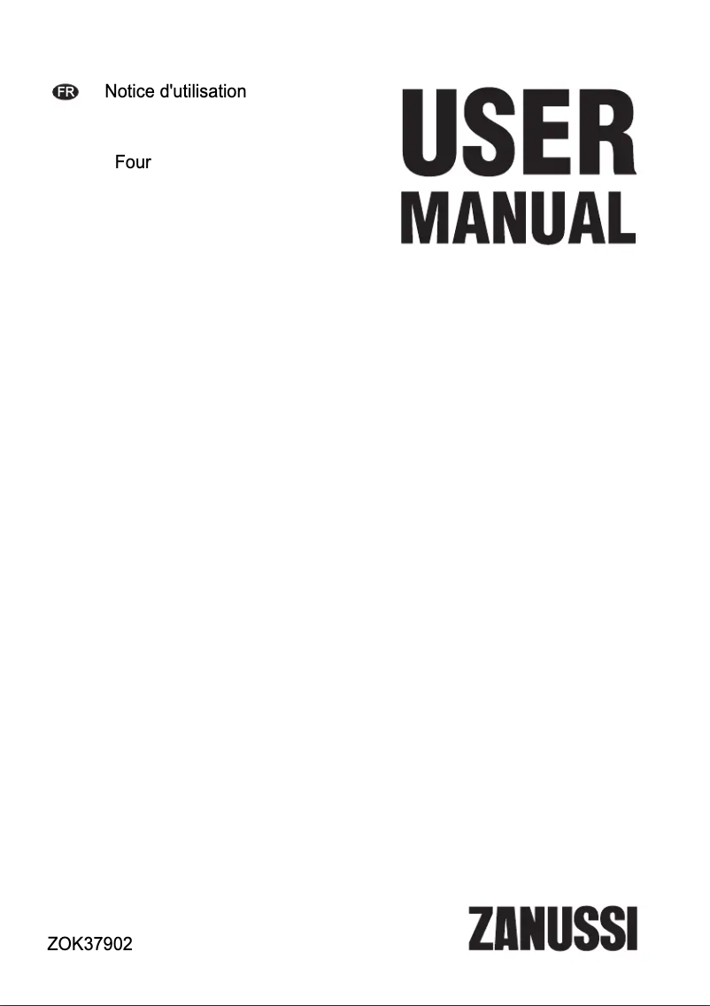 Page n°1 - Manuel utilisateur Zanussi ZOK37902XK