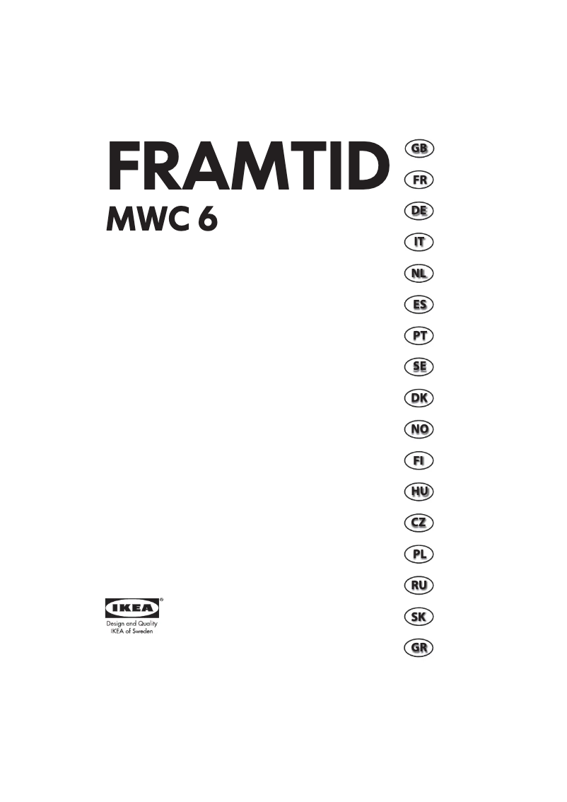 Image de la première page du manuel de l'appareil Framtid MWC 6