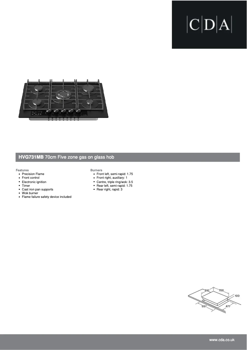 Image de la première page du manuel de l'appareil HVG731MB