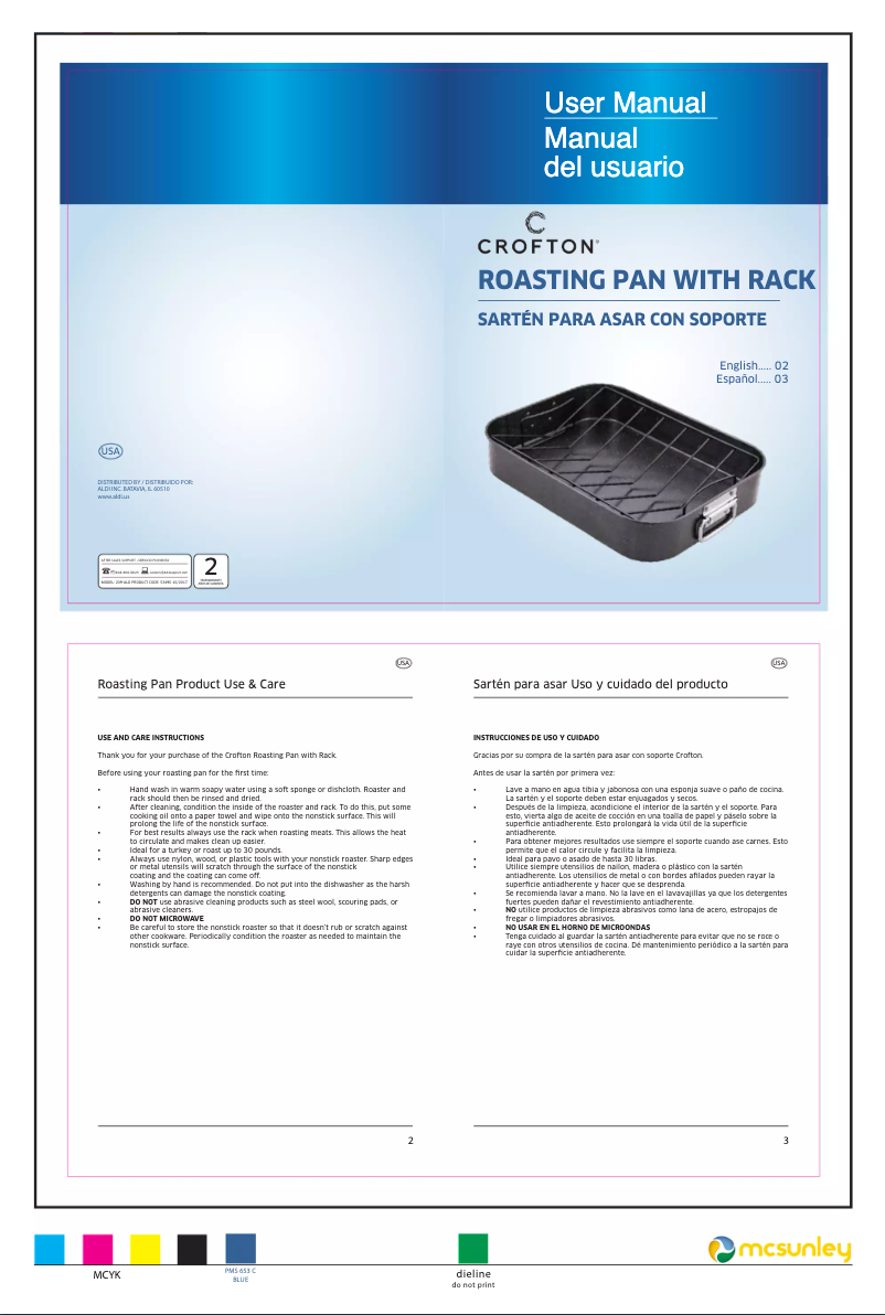 Page n°1 - Manuel utilisateur Crofton Roasting Pan with Rack 209-ALD