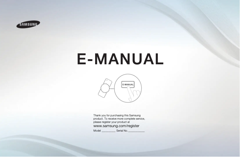 Page n°1 - Manuel utilisateur Samsung PS43E490B1W