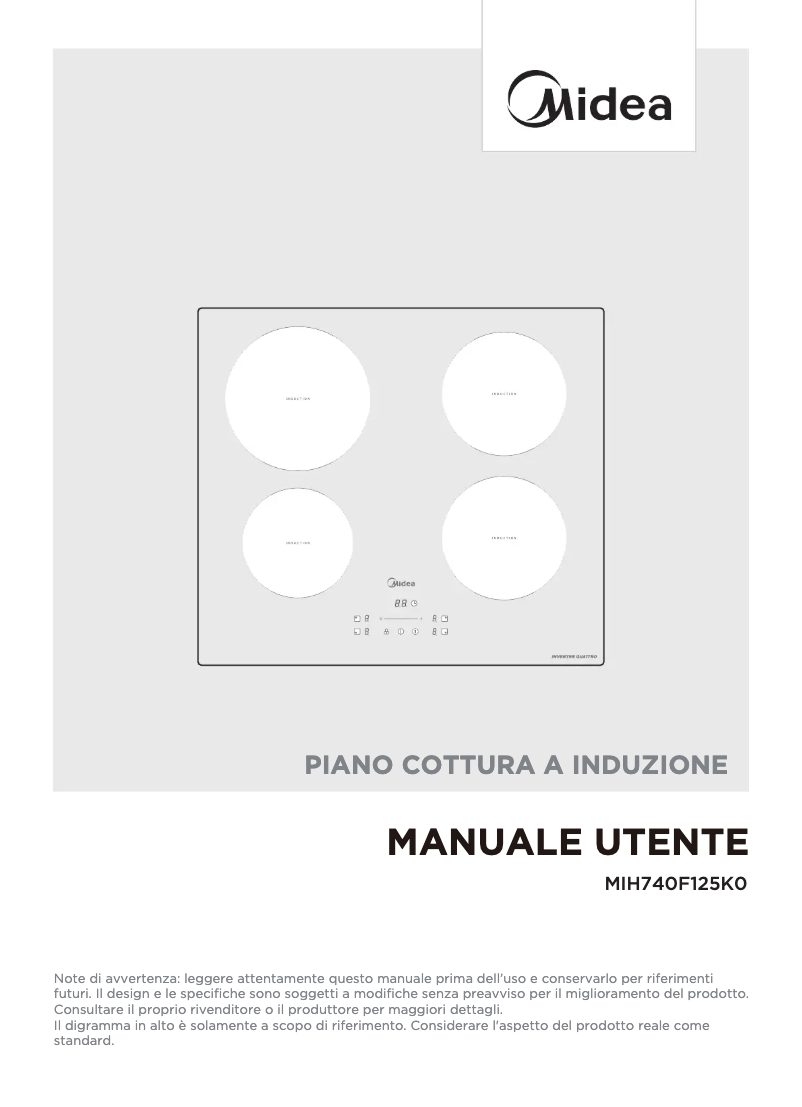 Page 1 de la notice Manuel utilisateur Midea 740F125K0