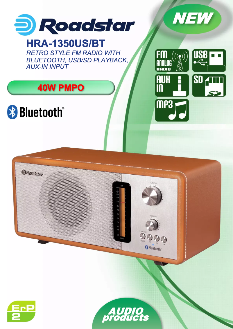 Image de la première page du manuel de l'appareil HRA-1350US/BT