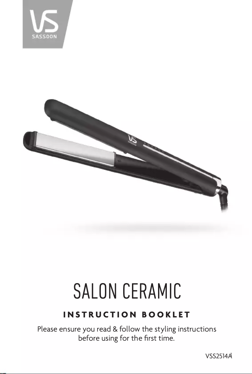 Página 1 del manual Manual de usuario VS Sassoon Salon Ceramic VSS2514A