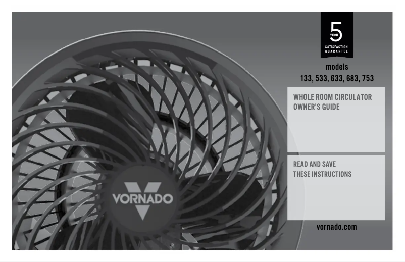 Page n°1 - Manuel utilisateur Vornado 753