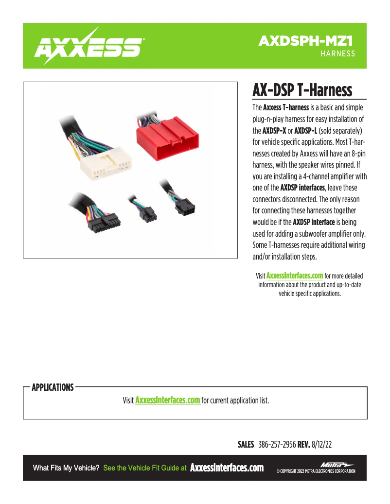 Image de la première page du manuel de l'appareil AXDSPH-MZ1