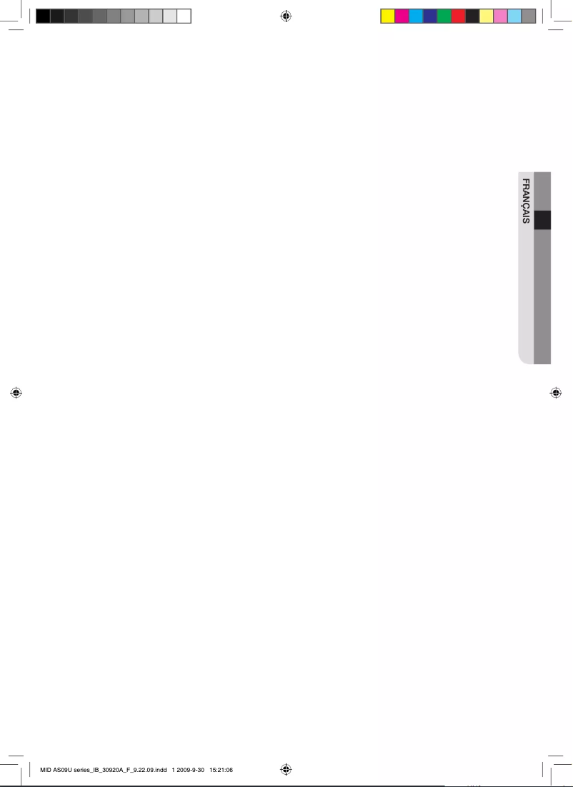 Image de la première page du manuel de l'appareil AS12UUAX