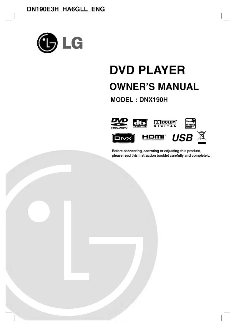 Image de la première page du manuel de l'appareil DNX190H
