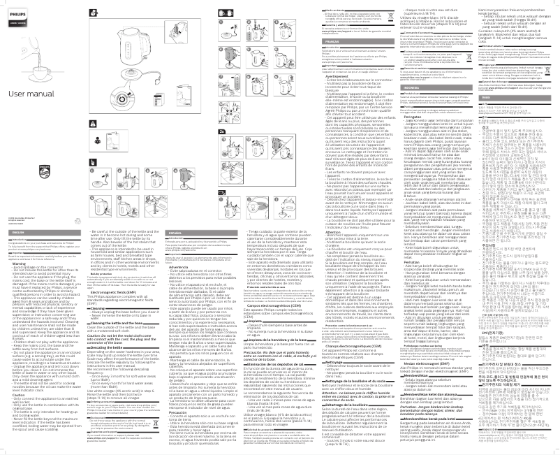 Page n°1 - Manuel utilisateur Philips HD9358/13