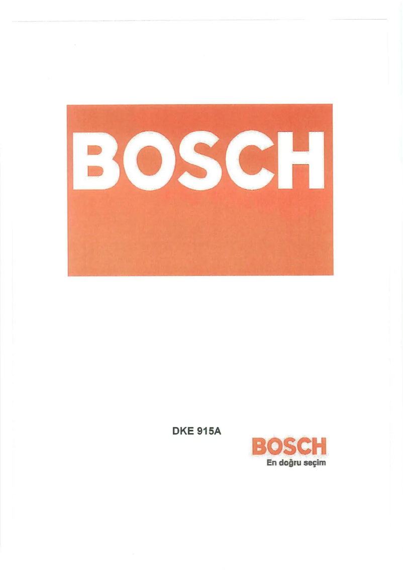 Page 1 de la notice Mode d'emploi Bosch DKE915A