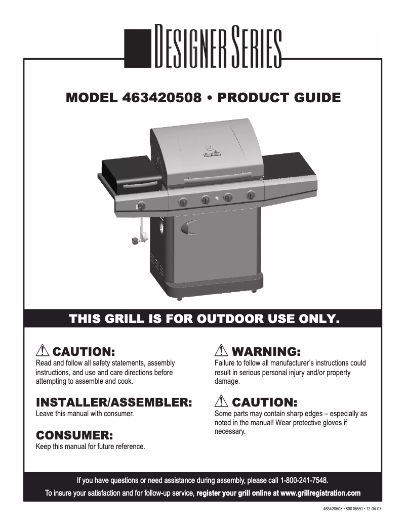 Image de la première page du manuel de l'appareil 463420511