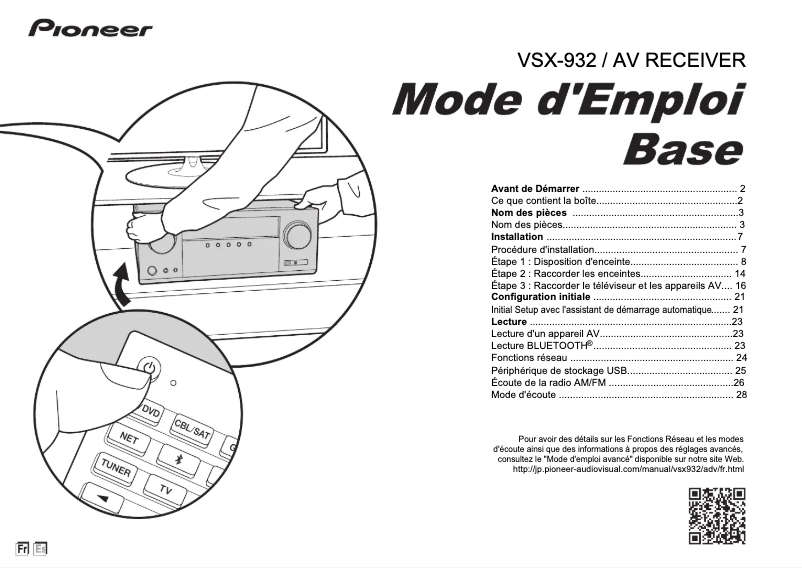 Page n°1 - Manuel utilisateur Pioneer VSX-932