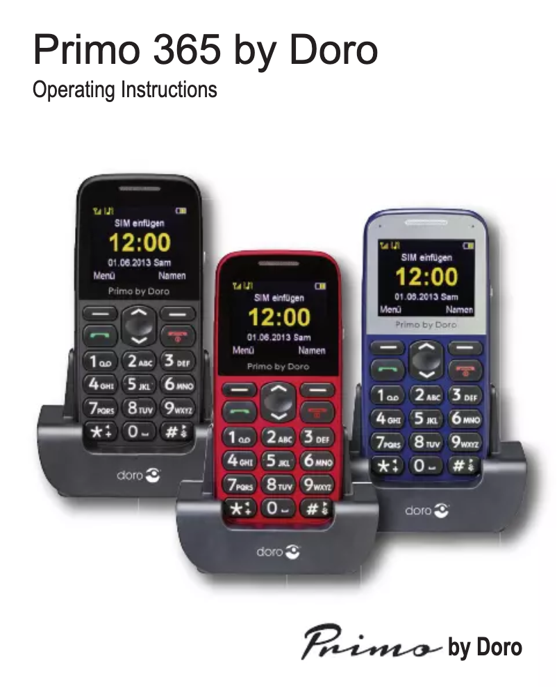 Page 1 de la notice Manuel utilisateur Doro Primo 365