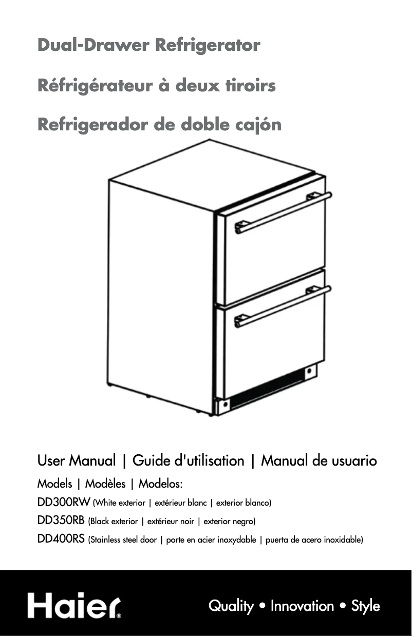 Página 1 del manual Manual de usuario Haier DD400RS