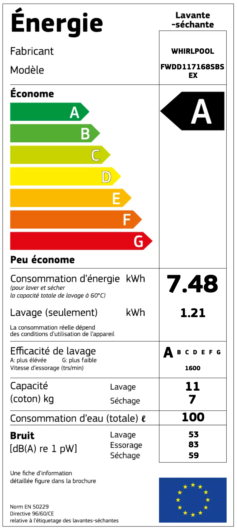 Imagen de la primera página del manual del dispositivo FWDD117168SBS EX