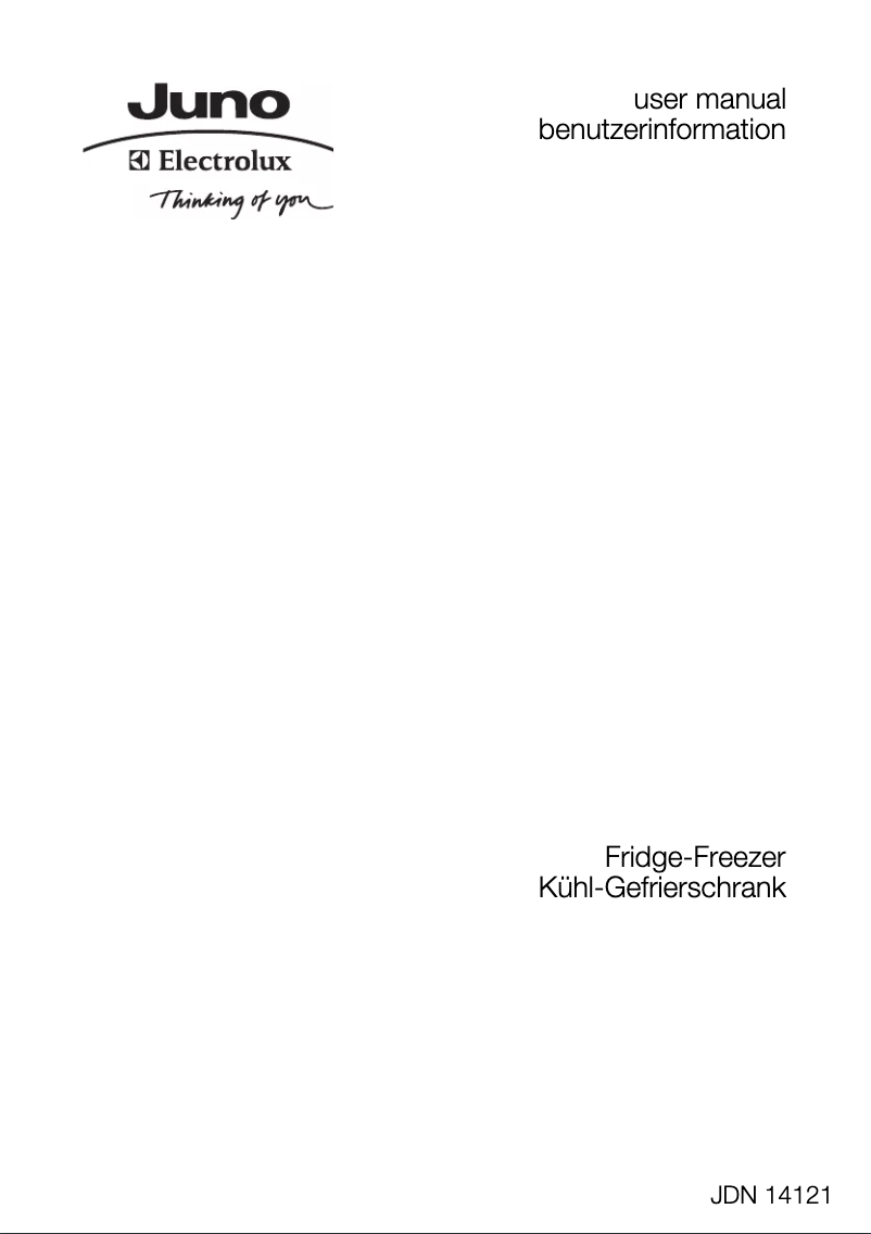 Page 1 de la notice Manuel utilisateur Juno Electrolux JDN14121