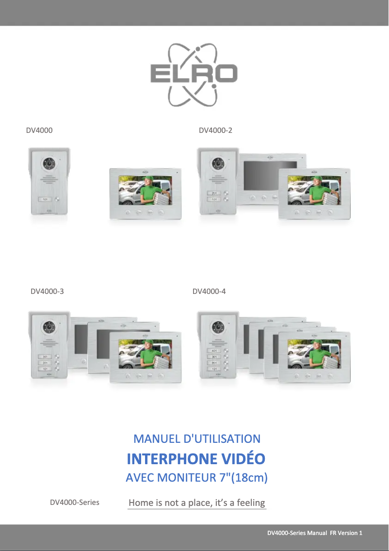 Page 1 de la notice Manuel utilisateur Elro DV4000