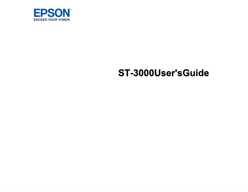 Page n°1 - Manuel utilisateur Epson WorkForce ST-3000
