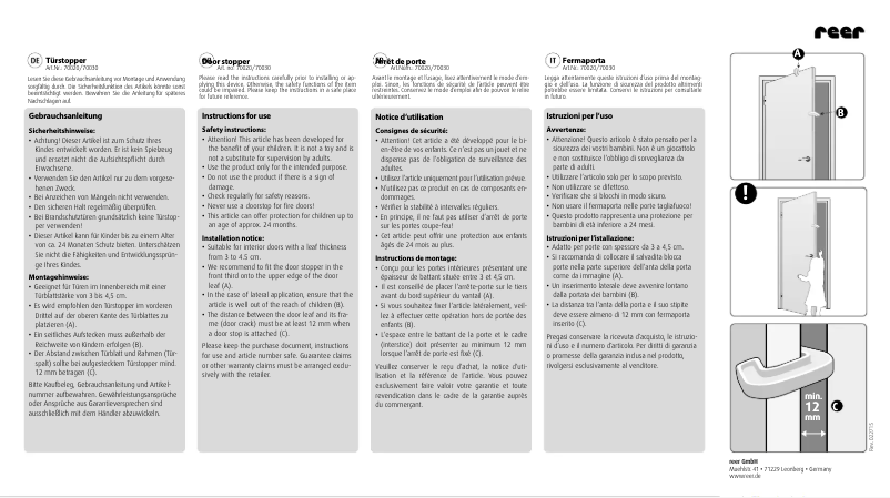 Image de la première page du manuel de l'appareil 70030