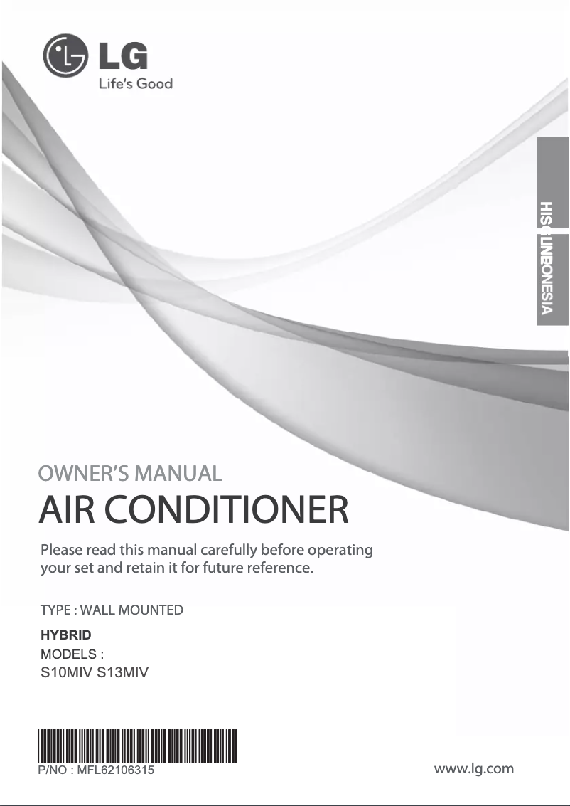 Page 1 de la notice Manuel utilisateur LG SN13MIV