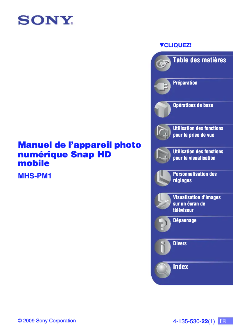Image de la première page du manuel de l'appareil MHS-PM1