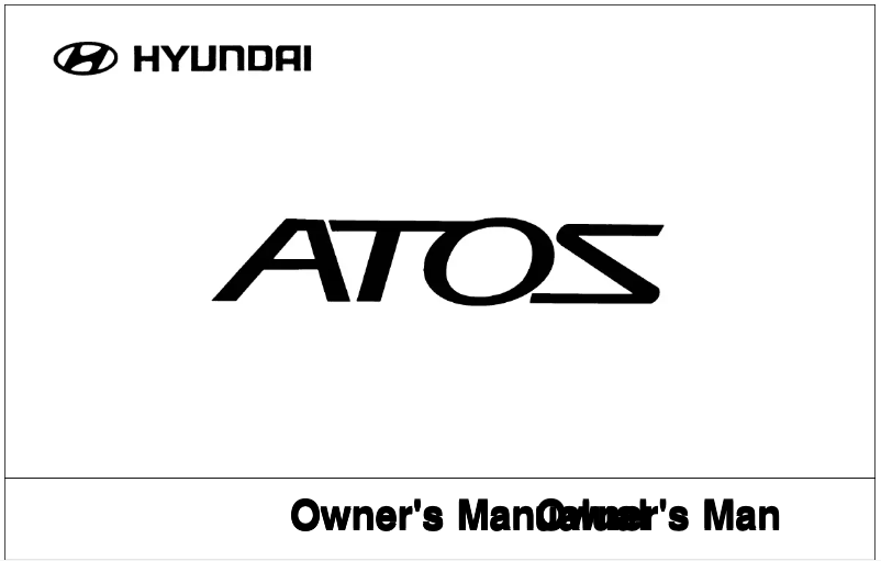 Page 1 de la notice Manuel utilisateur Hyundai Atos (2002)