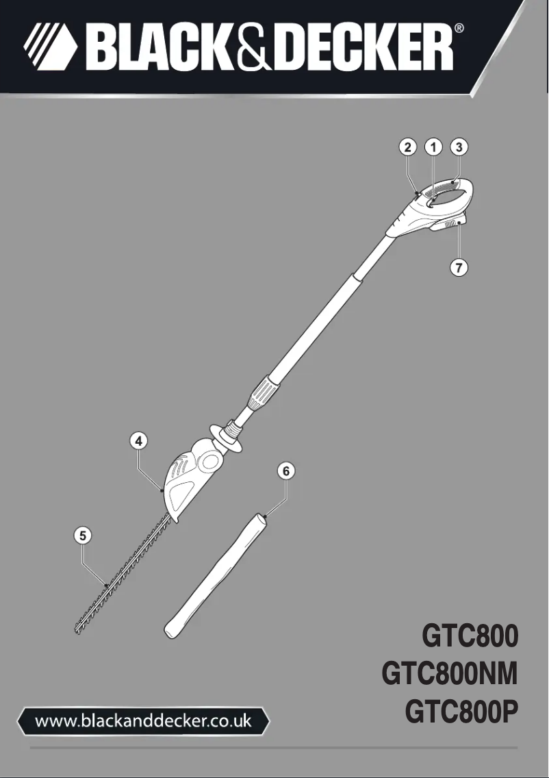 Page 1 de la notice Manuel utilisateur Black & Decker GTC800