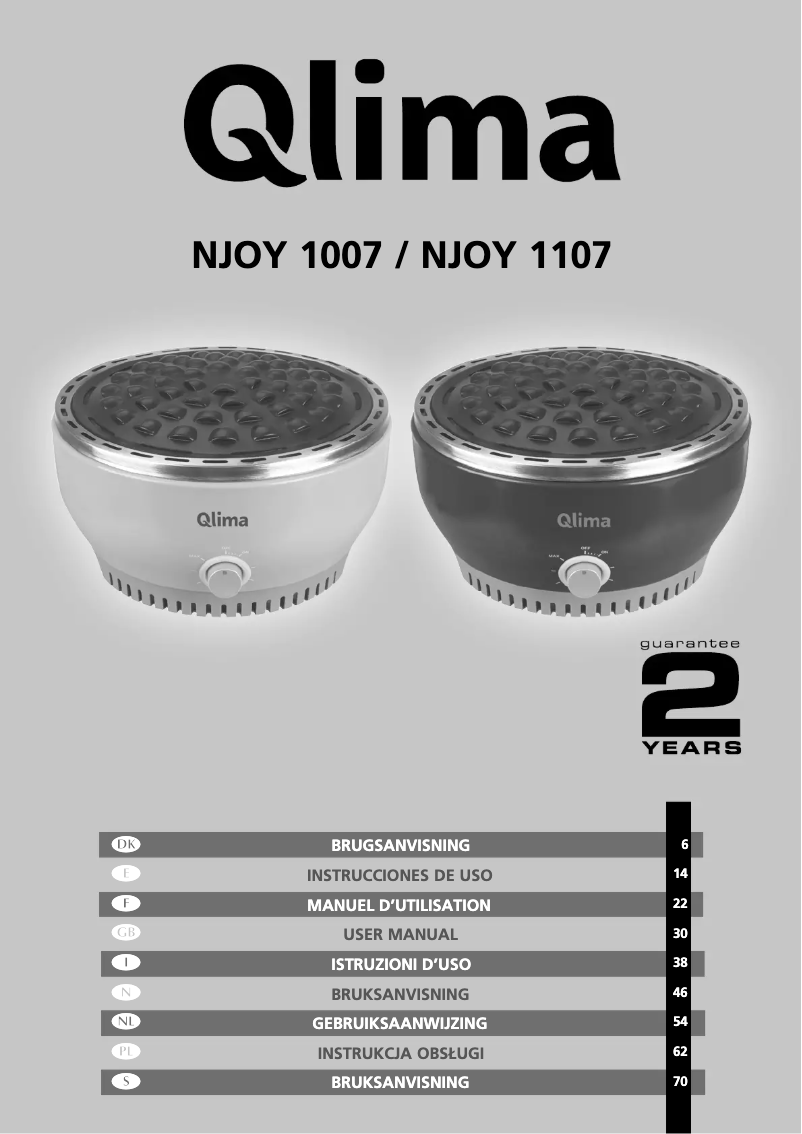 Image de la première page du manuel de l'appareil NJOY 1007