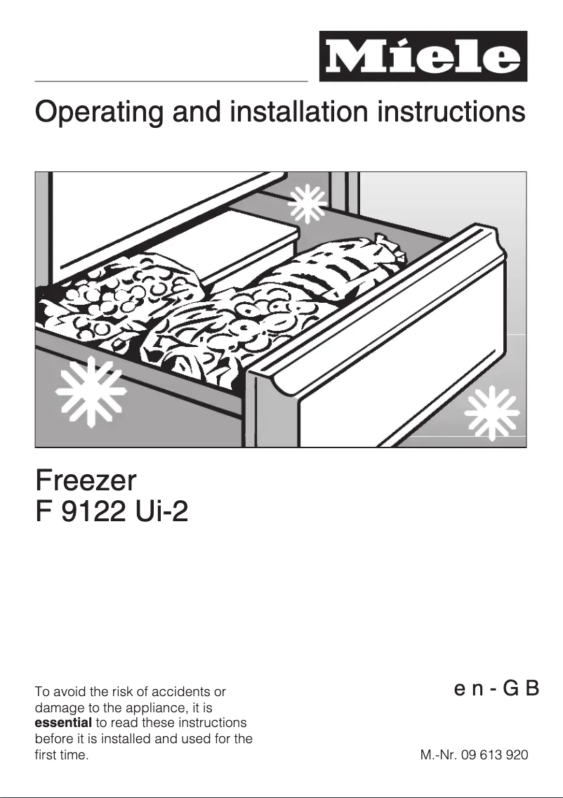 Página 1 del manual Manual de usuario Miele F 9122 Ui-2